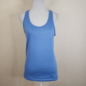 Nike Womens Dri Fit Sleeveless Shirt Tank Top Blue Size Small Racer Back Loose